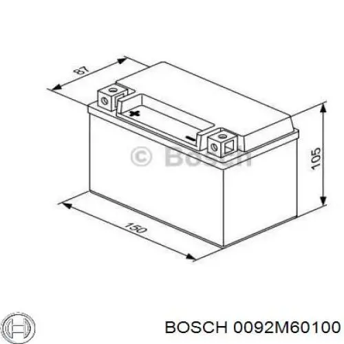 Купить Аккумулятор Bosch 9 А/ч (0092M60100)
