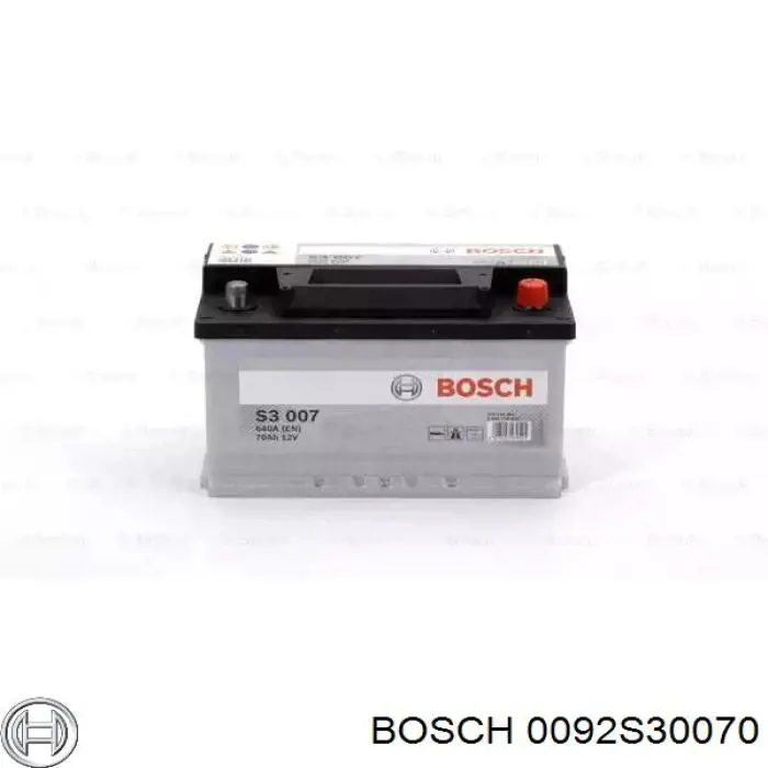 Аккумулятор Bosch S3 70 А/ч 12 В B13 0092S30070