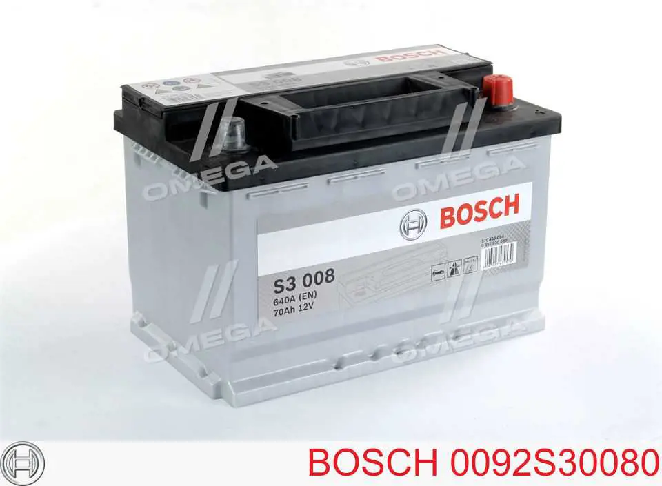 Аккумулятор Bosch S3 70 А/ч 12 В B13 0092S30080