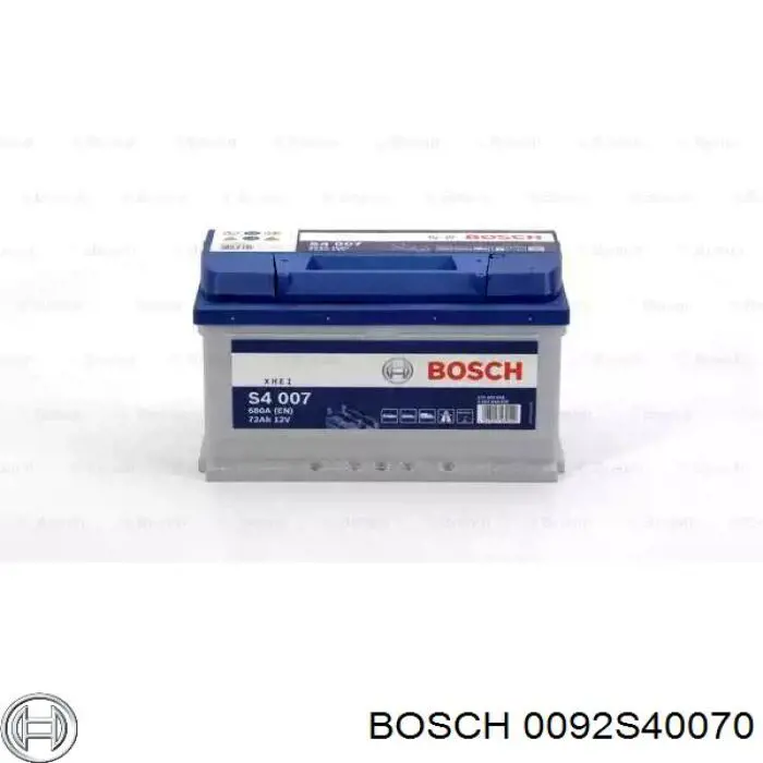 Аккумулятор Bosch S4 Silver 72 А/ч 12 В B13 0092S40070