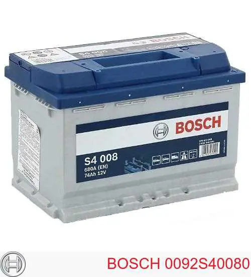 Аккумулятор Bosch S4 Silver 74 А/ч 12 В B13 0092S40080