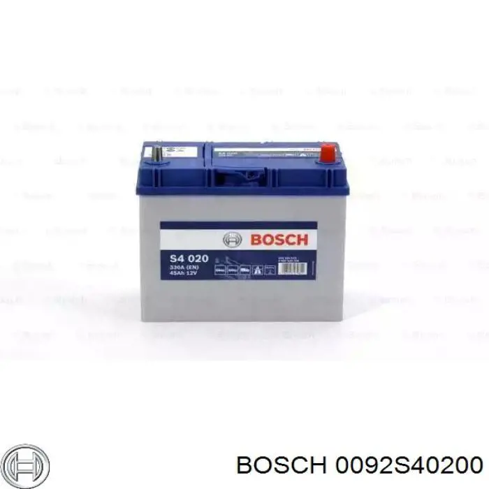 Аккумулятор Bosch S4 Silver 45 А/ч 12 В B00 0092S40200
