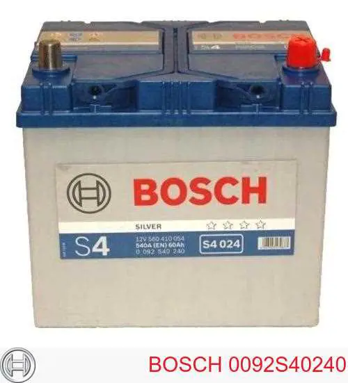 Аккумулятор Bosch S4 Silver 60 А/ч 12 В B00 0092S40240