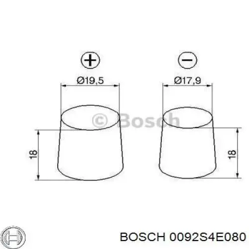 Купить 0092S4E080 Bosch Батарея аккумуляторная