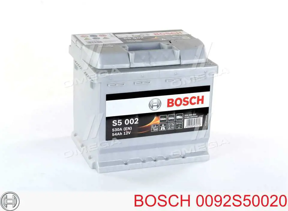 Аккумулятор Bosch S5 Silver Plus 54 А/ч 12 В B13 0092S50020