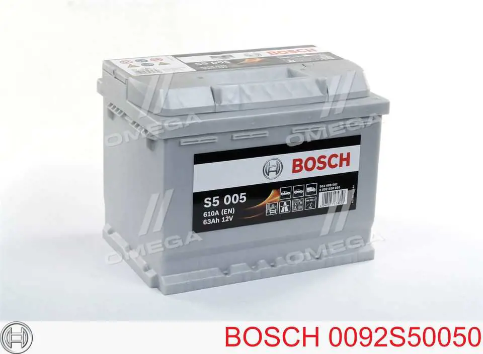 Аккумулятор Bosch S5 Silver Plus 63 А/ч 12 В B13 0092S50050