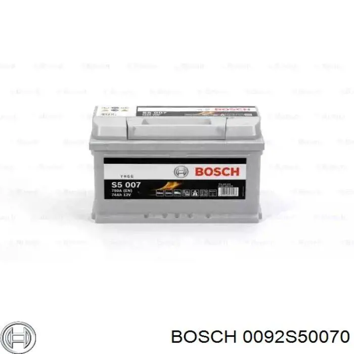 Аккумулятор Bosch S5 Silver Plus 74 А/ч 12 В B13 0092S50070