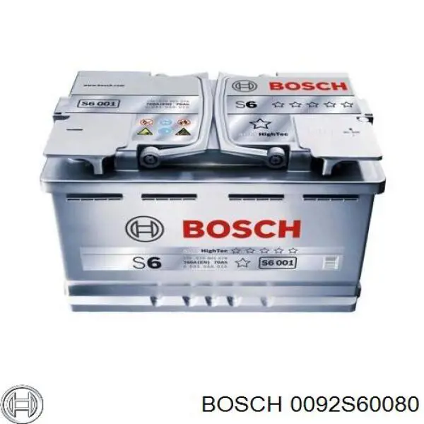 Аккумулятор Bosch S6 AGM 70 А/ч 12 В B13 0092S60080