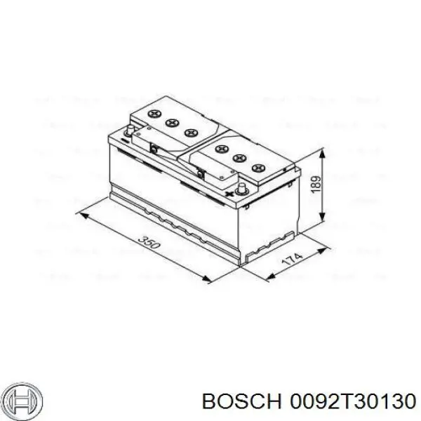 Купить Аккумулятор Bosch 88 А/ч (0092T30130)