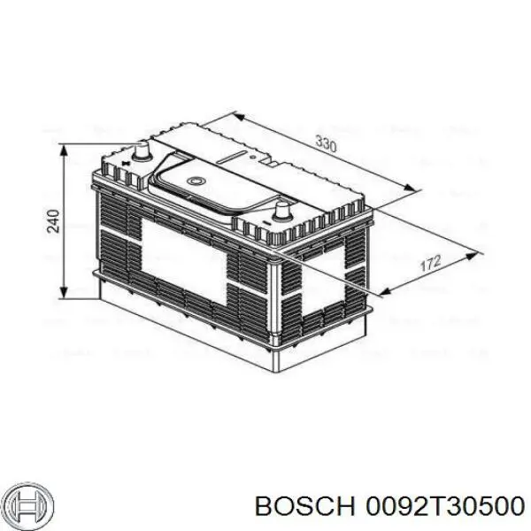 0092T30500 Bosch Аккумуляторная батарея