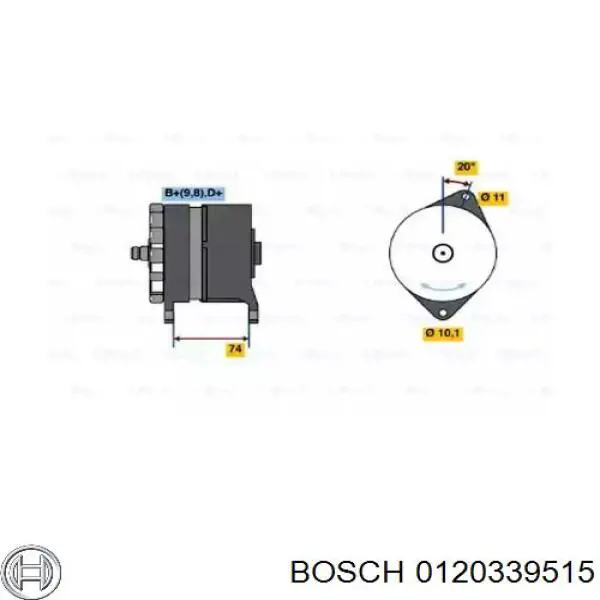 0120339515 Bosch генератор