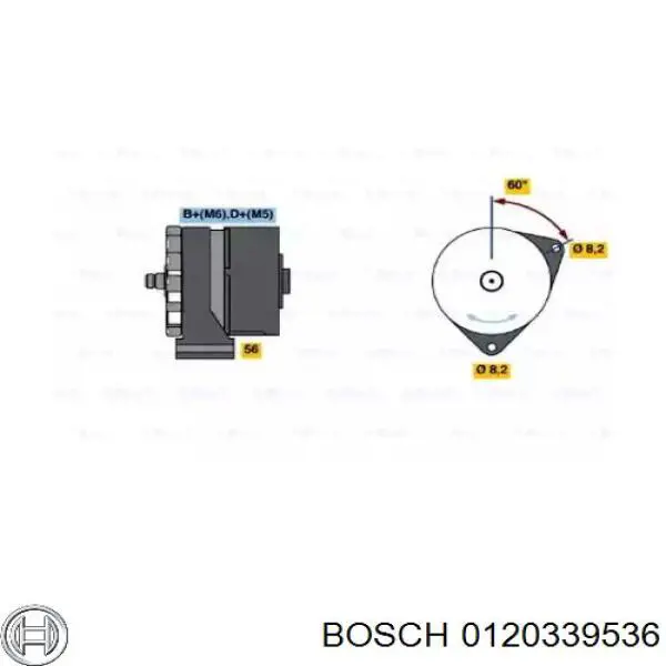 Генератор 0120339536 Bosch