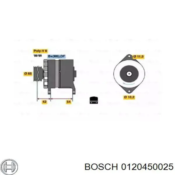 Генератор 0120450025 Bosch