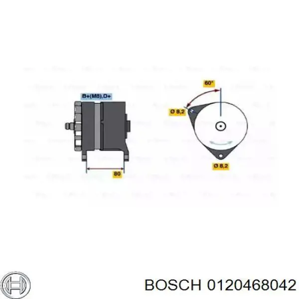 0120468042 Bosch генератор