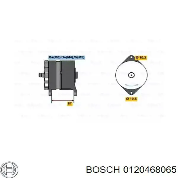 Генератор 0120468065 Bosch