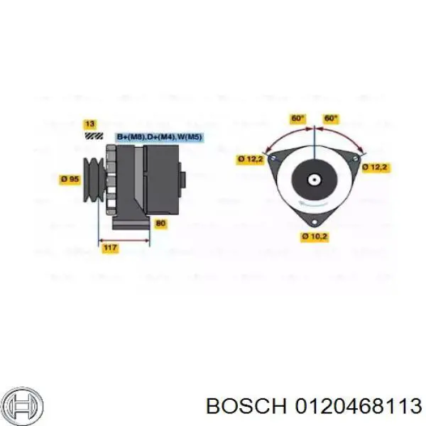 0120468113 Bosch генератор