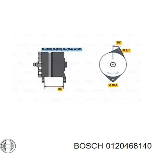 Генератор 0120468140 Bosch