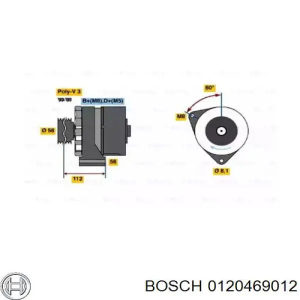 0120469012 Bosch генератор