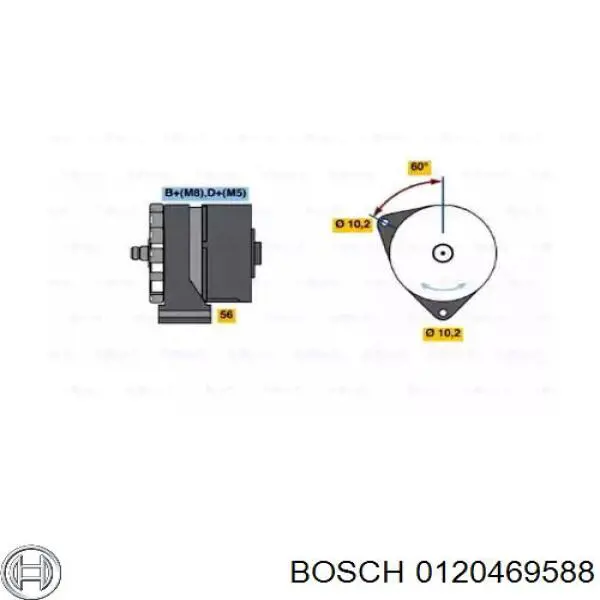 0120469588 Bosch генератор
