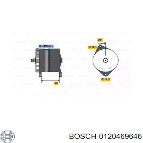 0120469646 Bosch генератор