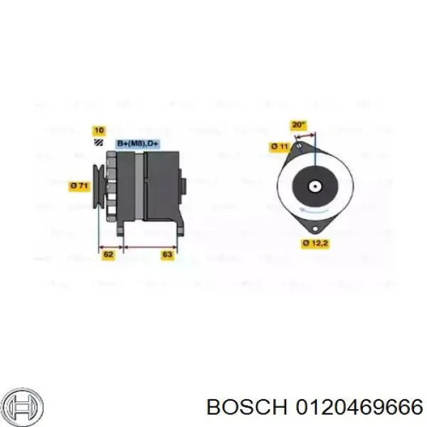 Генератор 0120469666 Bosch