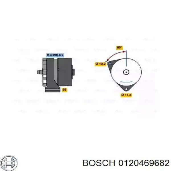 0120469682 Bosch генератор