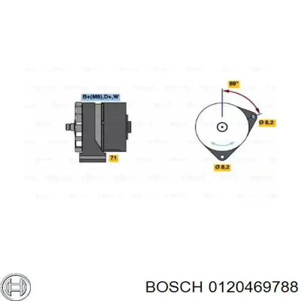 0120469788 Bosch генератор