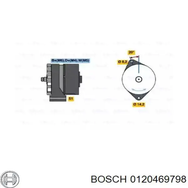0120469798 Bosch генератор