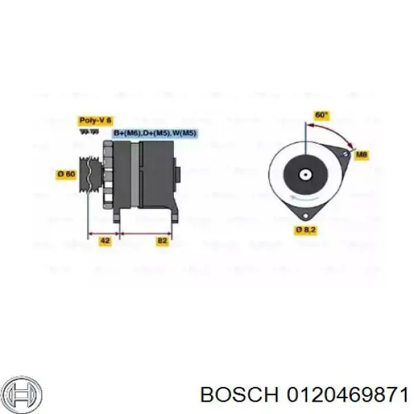 0120469871 Bosch генератор