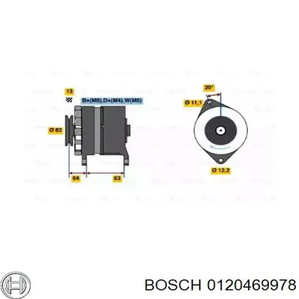 0120469978 Bosch генератор