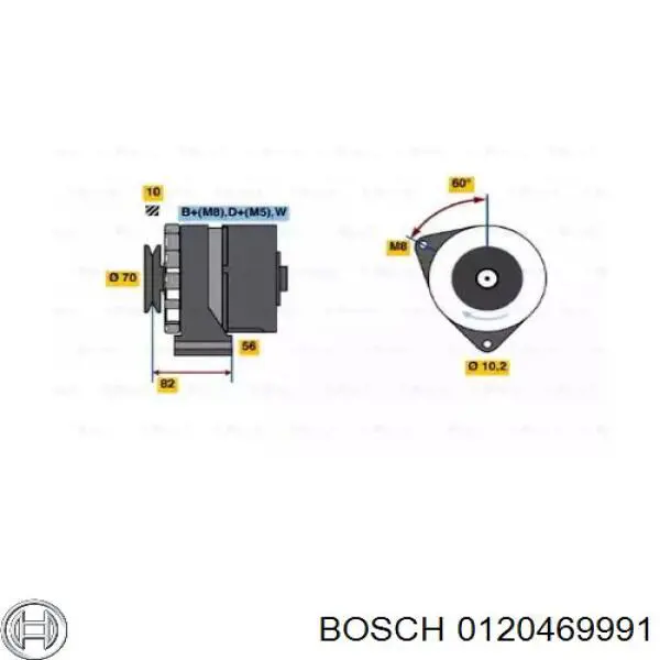 0120469991 Bosch генератор