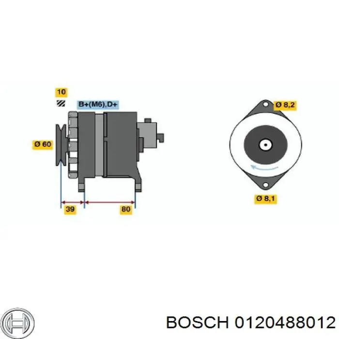 0120488012 Bosch генератор