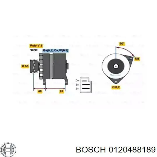 0120488189 Bosch генератор