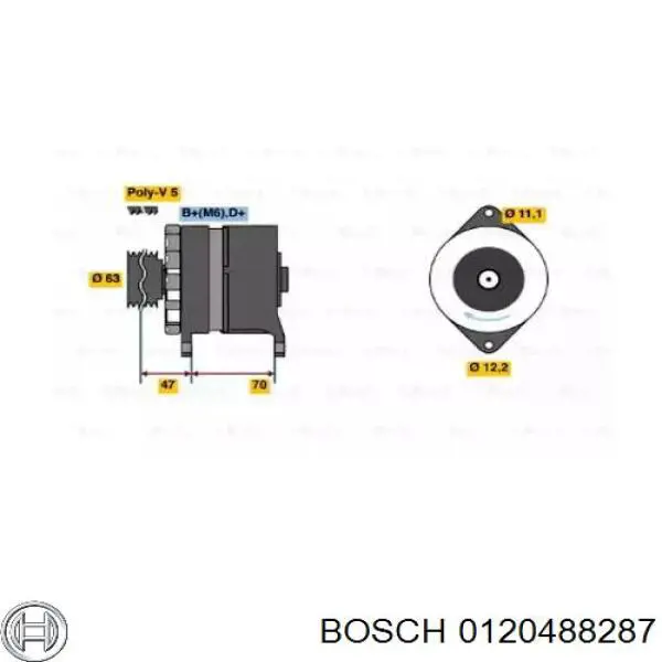 0120488287 Bosch генератор