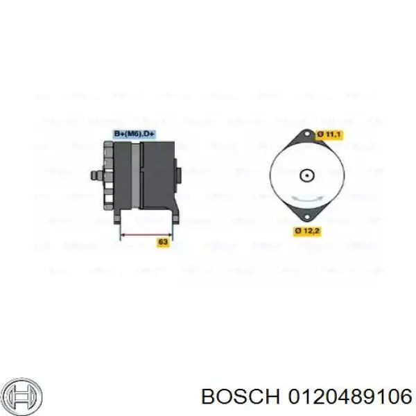 0120489106 Bosch генератор