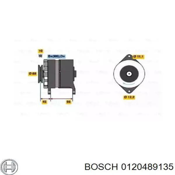 0120489135 Bosch генератор