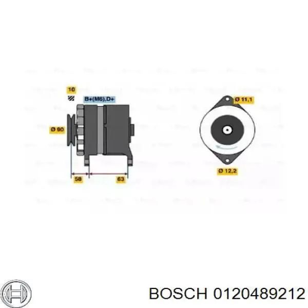 0120489212 Bosch генератор
