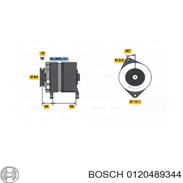 0120489344 Bosch генератор