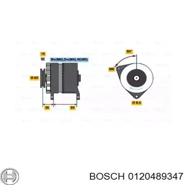 0120489347 Bosch генератор