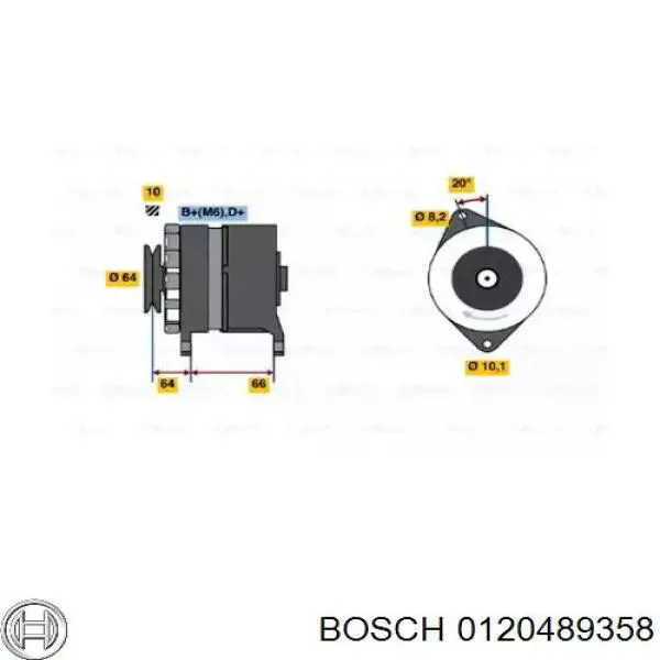 0120489358 Bosch генератор
