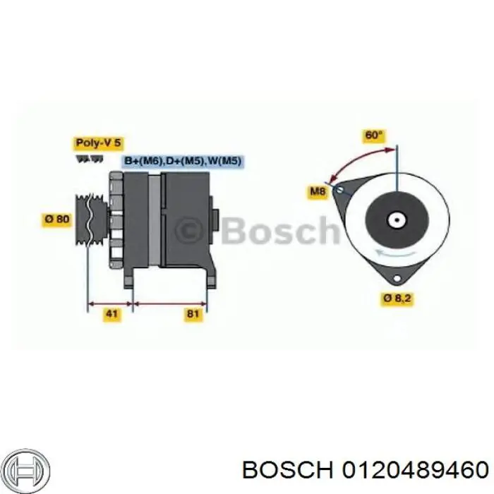 Автомобильный генератор Bosch 0120488148 цена, от 21.61 USD
