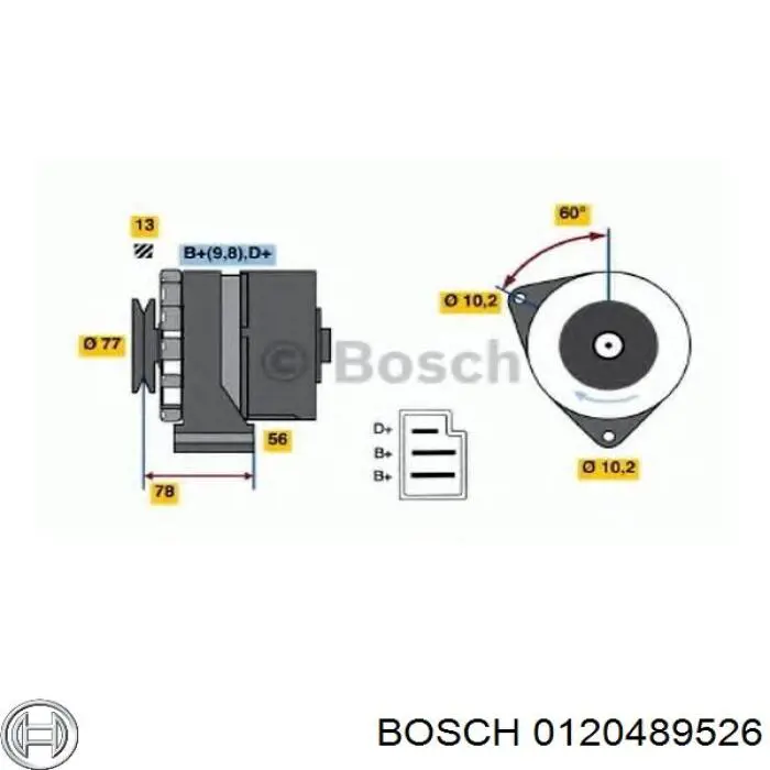 Генератор 0120489526 Bosch