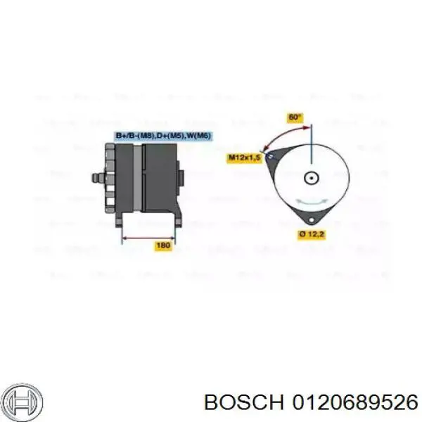 Генератор 0120689526 Bosch