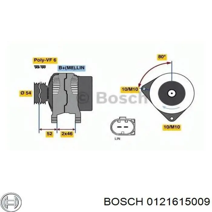 0121615009 Bosch Генератор автомобильный