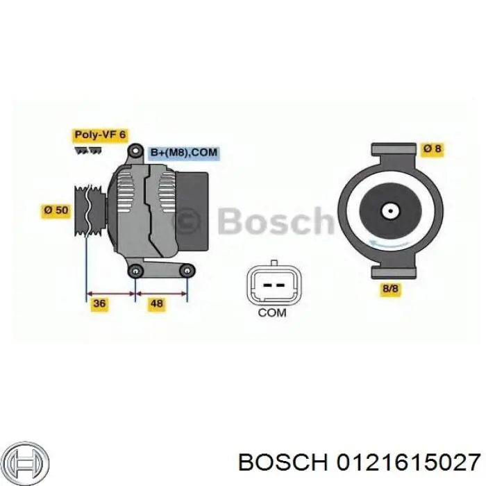 Купить 0121615027 Bosch Генератор