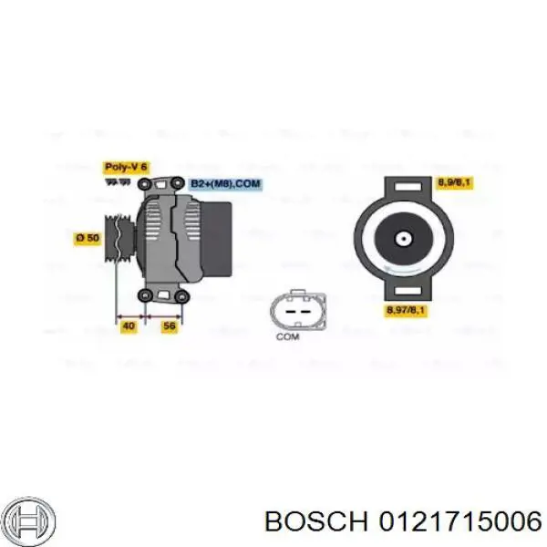 0121715006 Bosch генератор