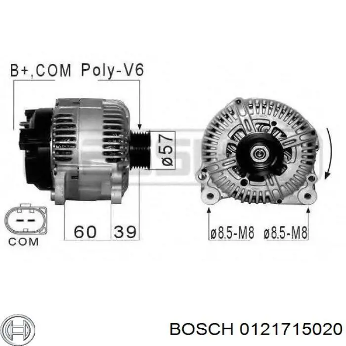 0121715020 Bosch генератор