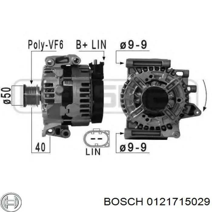 0121715029 Bosch gerador