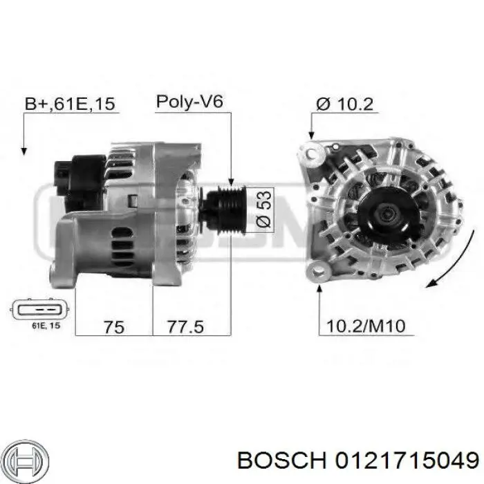 Купить 0121715049 Bosch Генератор