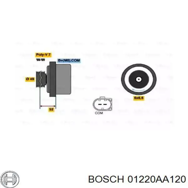 Генератор 01220AA120 Bosch